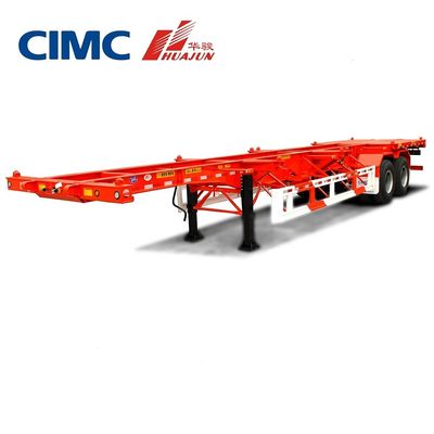 CIMC 2 Оси скелетный полуприцеп для контейнера 20 футов 28T Посадочная установка 13T Ось включена