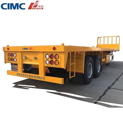 50 тонн грузовик трейлер 3 оси 40ft CIMC HUAJUN плоский полуприцеп