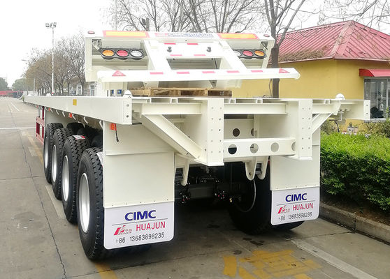 Прицеп для грузовиков CIMC HUAJUN 4 оси 45 футовая платформа Контейнерный полуприцеп 13950*2500*1450