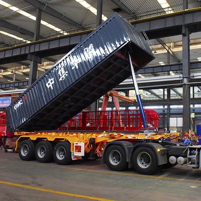 40000kg CIMC HUAJUN 3 Alxe полуприцеп Прицеп для грузовика прицеп с кузовом из стали FUWA 8500*2550*3400 CN HEN Hyva Ce