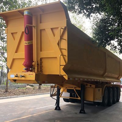 Hyva Hydraulic System 4 Axle FC Type Tipper Semi Trailer для перевозки тяжелой нагрузки стали
