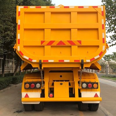 Hyva Hydraulic System 4 Axle FC Type Tipper Semi Trailer для перевозки тяжелой нагрузки стали