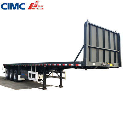 40Т Максимальная полезная нагрузка CIMC HUAJUN 20ft 40ft плоский прицеп с воздушной подвеской и подъем