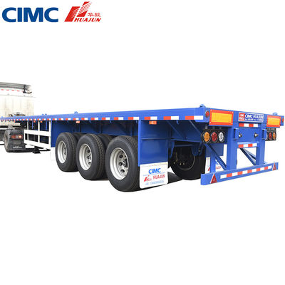 40Т Максимальная полезная нагрузка CIMC HUAJUN 20ft 40ft плоский прицеп с воздушной подвеской и подъем