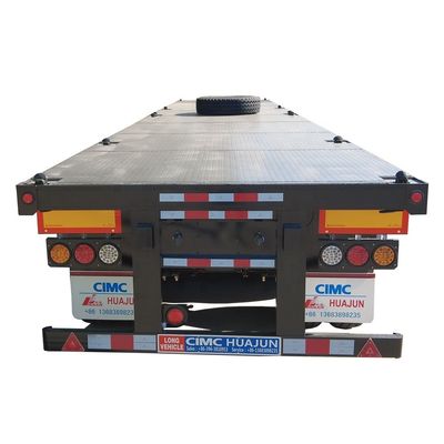 80Т грузовик шасси CIMC HUAJUN 20ft 40ft плоский контейнерный трейлер с 12R22.5 шины