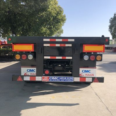 80Т грузовик шасси CIMC HUAJUN 20ft 40ft плоский контейнерный трейлер с 12R22.5 шины