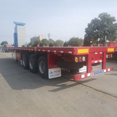 Подвеска листья весна 3 оси 40FT плоский контейнер полуприцеп для легкой разгрузки