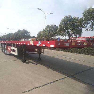 Подвеска листья весна 3 оси 40FT плоский контейнер полуприцеп для легкой разгрузки
