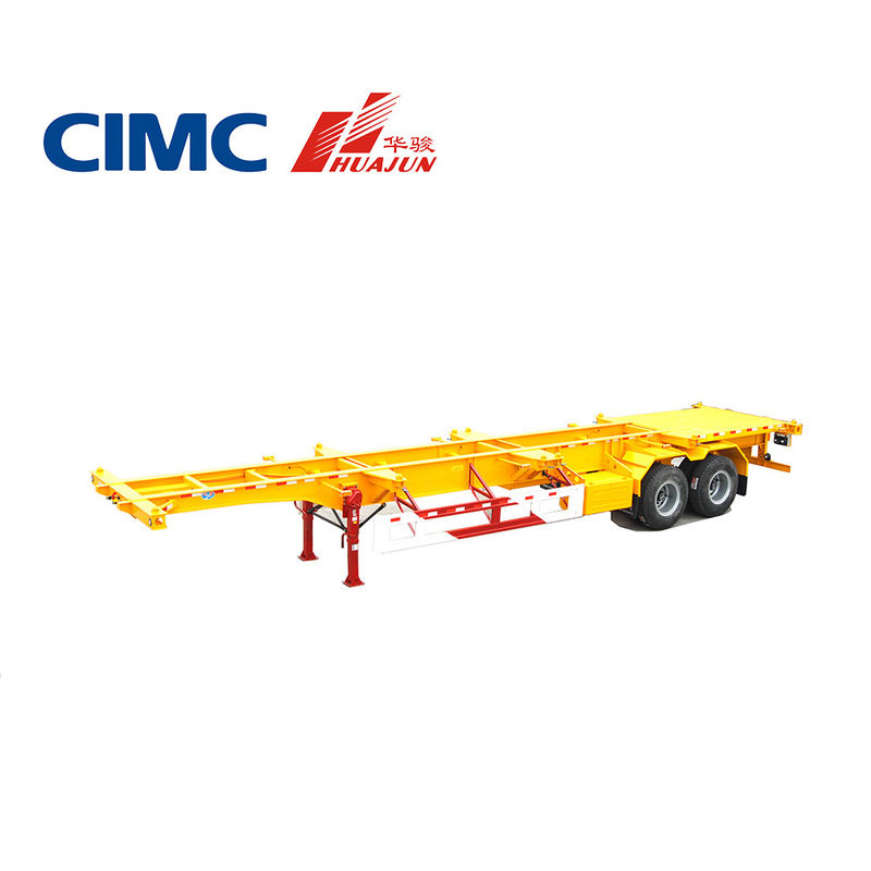 CIMC 2 Оси скелетный полуприцеп для контейнера 20 футов 28T Посадочная установка 13T Ось включена