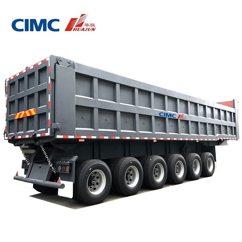 CIMC HUAJUN 40 тонн 3 оси многооси гидравлический откидный прицеп для грузовых перевозок