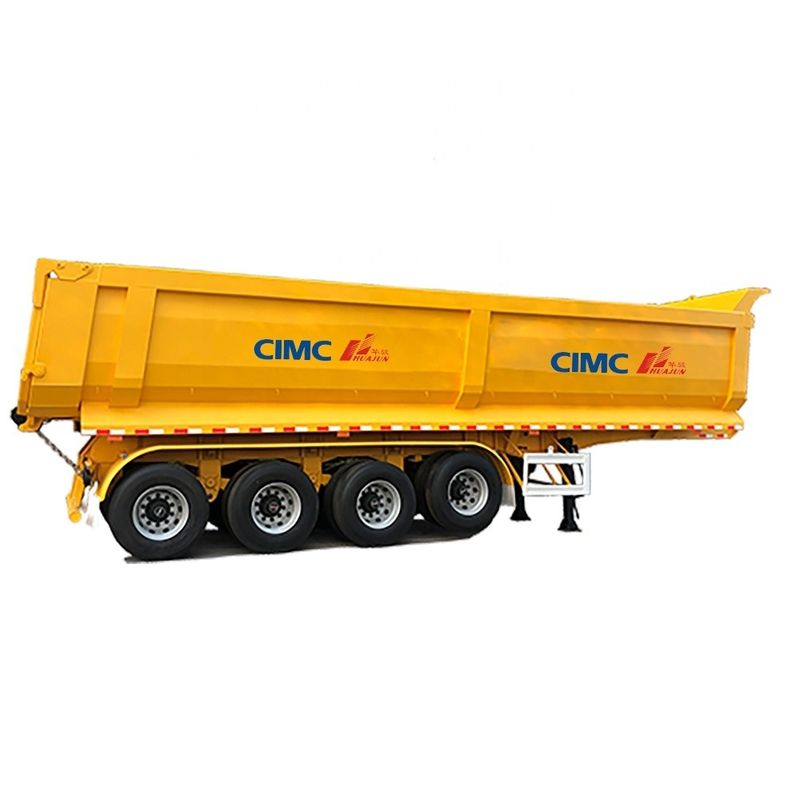 Hyva Hydraulic System 4 Axle FC Type Tipper Semi Trailer для перевозки тяжелой нагрузки стали