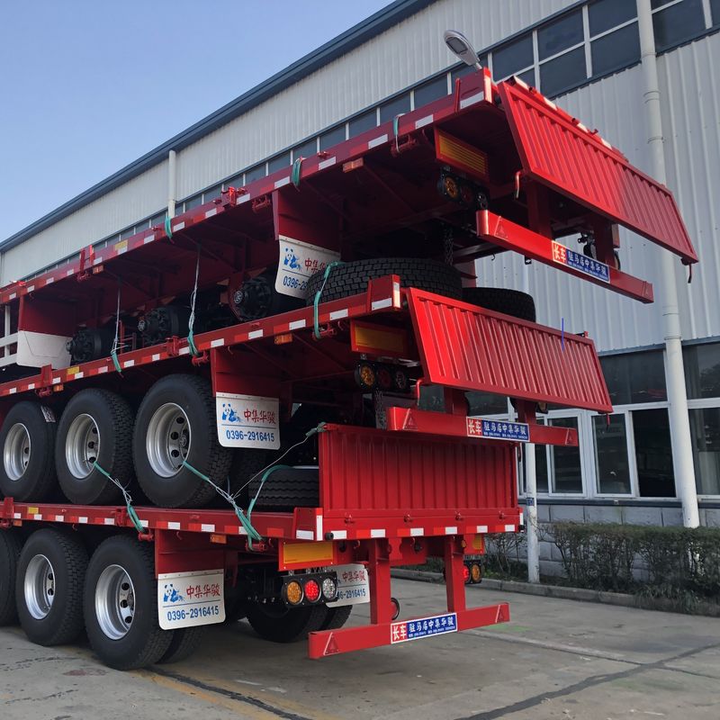 JOST 90 Kingpin и 13T FUWA Axle CIMC HUAJUN 3 Axle Fence Semi-Trailer